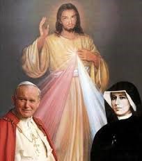 Divine Mercy with St. Faustina and St. John Paul